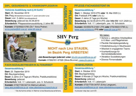 Inserat Pflegeberufe