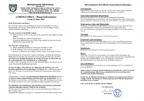 CoronaVirusInfo 16.03.2020