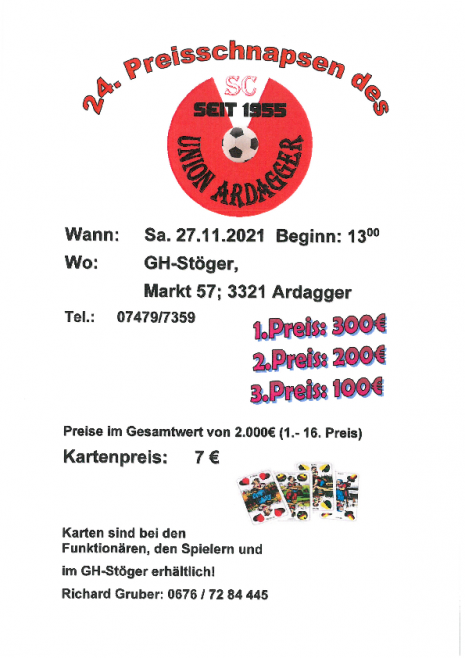 24.Preisschnapsen SCU Ardagger