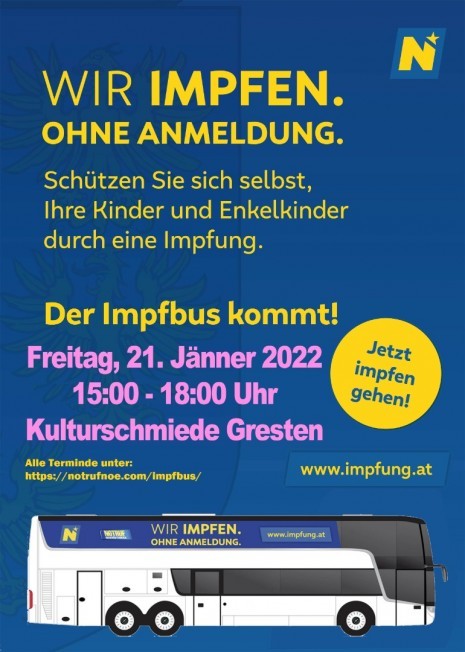 Impfbus Plakat Jänner 2022
