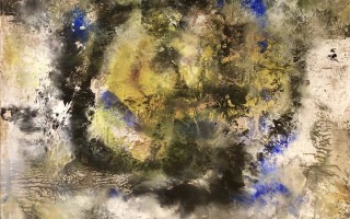 DENK ART 2020 Plasticolortype Cosmic Black Circle, Acryl Mix, Hartfaserplatte, 200 x 200 cm, Foto: Wolfgang Mayer, © DENK ART