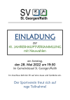 Einladung Sportverein JHV 2022