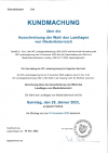 Kundmachung Wahlausschreibung
