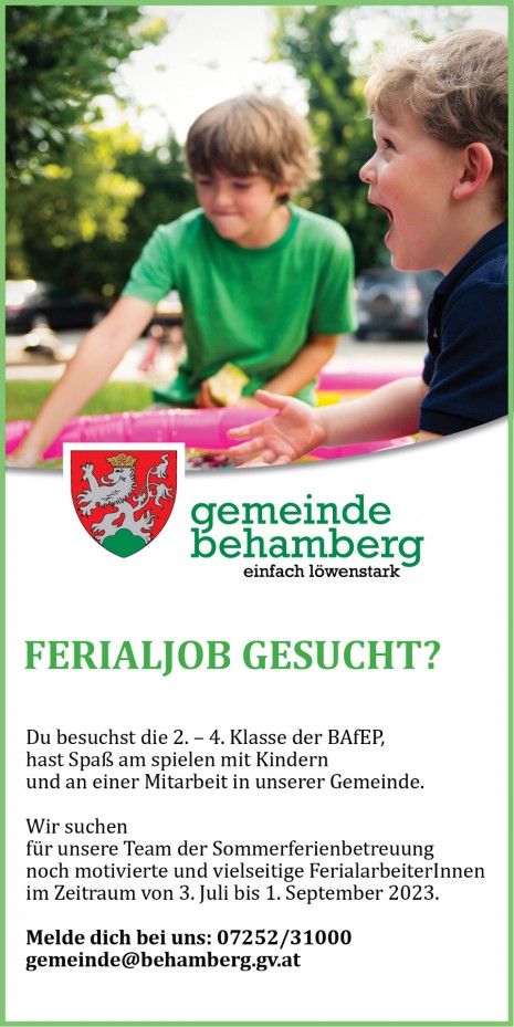 InseratFerial_Kindergarten