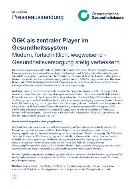 20230628_PA_ÖGK als zentraler Player im Gesundheitssystem.pdf