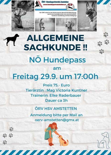 Einladung NÖ Hundepass