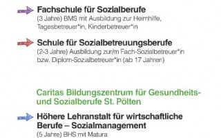 Ausbildungen am Caritas Bildungszentrum Gaming