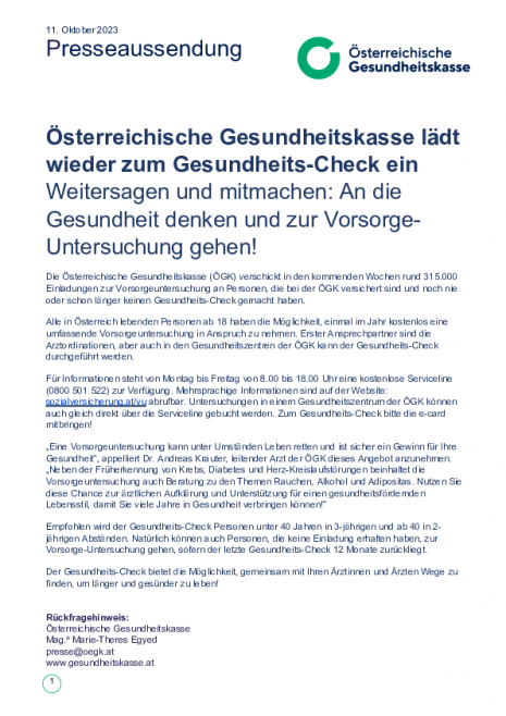 20231010_PA_Österreichische Gesundheitskasse lädt wieder zum Gesundheits Check ein.pdf