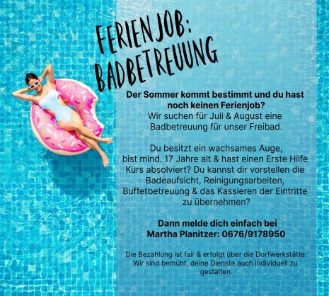 Ferienjob im Freibad