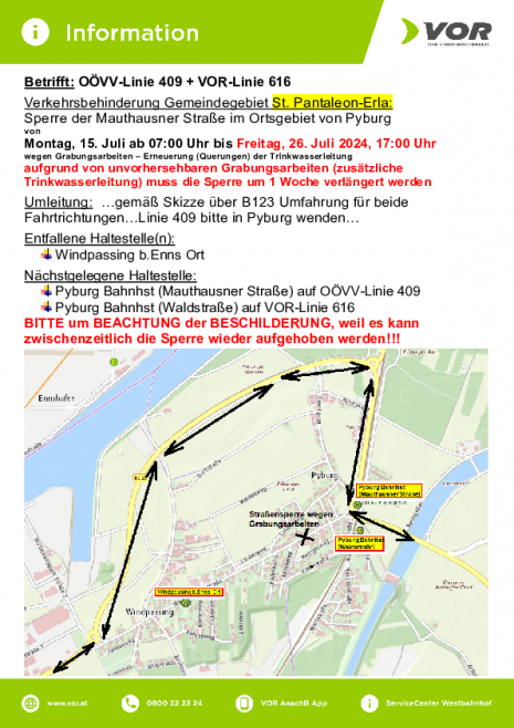 Verlängerung Sperre bis 26.07.2024_INFO_Linien 409,616 Sperre Mauthausner Str. im Gemeindegebiet St.Pantaleon-Erla Ortsgebiet Pyburg.pdf