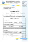 Kundmachung Verfügungen der Gemeindewahlbehörde