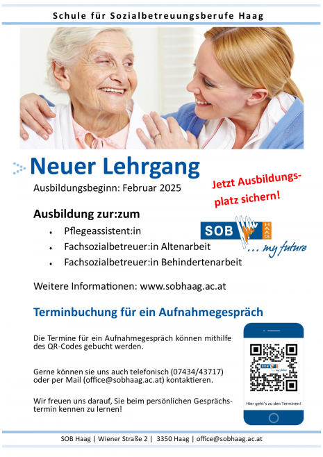 Werbung neuer Lehrgang 2025