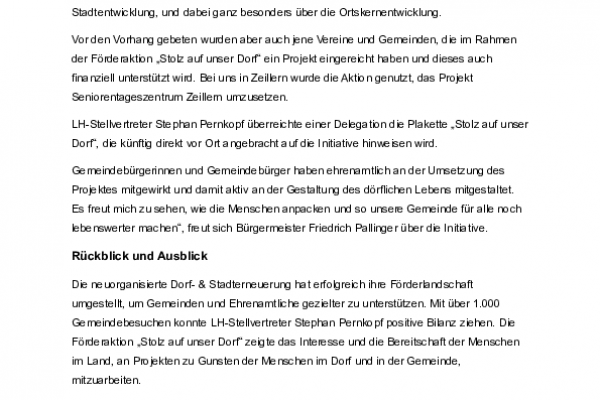 Bericht Dorf- und Stadterneuerung 2024