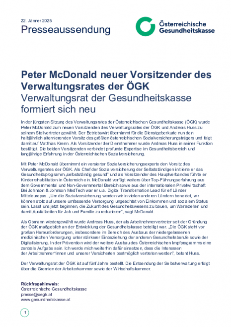 20250122_PA_Peter McDonald neuer Vorsitzender des Verwaltungsrates der ÖGK.pdf