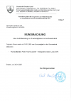 Kundmachung Einberufung von Ersatzmitglied