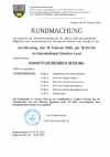 Kundmachung zur konstituierenden Sitzung GR