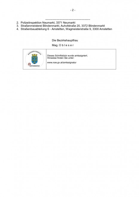 Verordnung BH Melk_Halten u. Parken L 97 linksseitig auf dem östlichsten Parkplatz der Schrägparkplatzreihe (ca. km 8,130) westlich d Einbringung der L6016 in die L97 verboten_page-0002.jpg