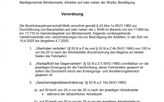 Verordnung BH Melk - Arbeiten auf oder neben der L6016 im Bereich von km 17,660 bis km 17,710 im Gemeindegebiet von Blindenmarkt_page-0001.jpg