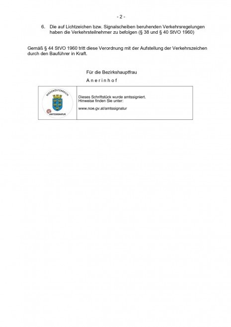 Verordnung BH Melk - Bauarbeiten auf oder neben der L6016 im Bereich von km 1,400 bis km 1,800 im Gemeindegebiet von Blindenmarkt  in der Zeit bis längstens 03.10.2025_page-0002.jpg