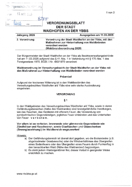Waldbrandverordnung der Stadt Waidhofen an der Ybbs.pdf