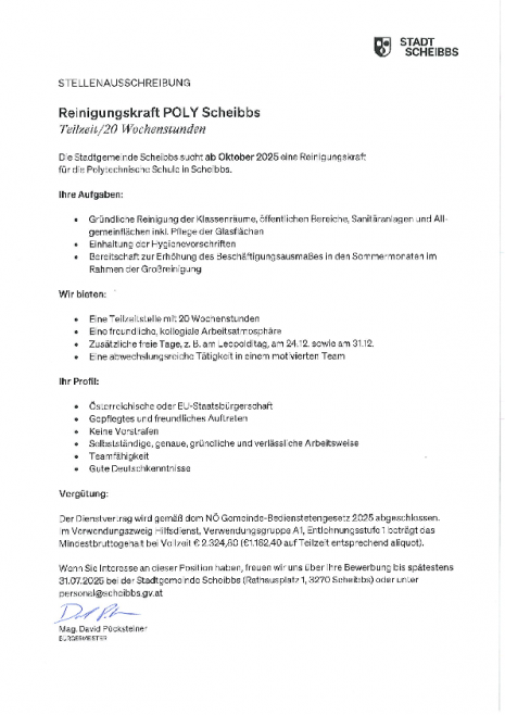 Stellenausschreibung Poly, Reinigung.pdf