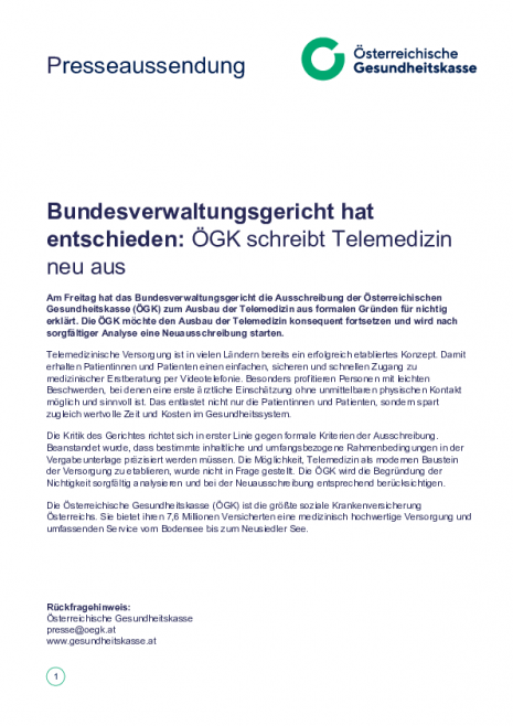 20250830_PA_ÖGK_Bundesverwaltungsgericht hat entschieden_ÖGK schreibt Telemedizin neu aus.pdf