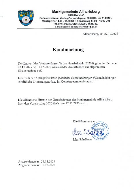 Kundmachung Auflage Haushaltsvoranschlag 2026.pdf
