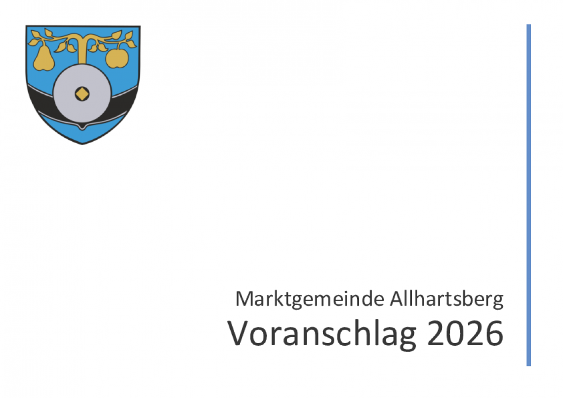 Haushaltsvoranschlag 2026