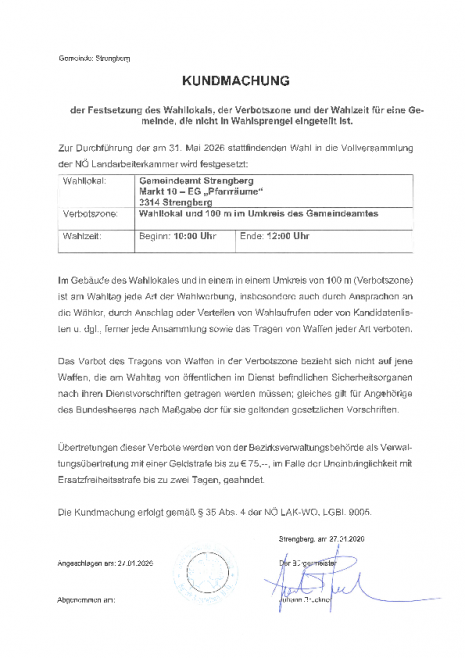 Kundmachung der Festsetzung des Wahllokals, der Verbotszone und der Wahlzeit für eine Gemeinde, die in Wahlsprengel eingeteilt ist.pdf