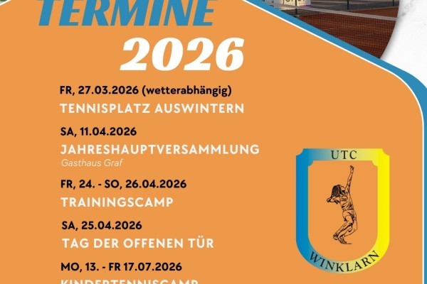 UTC Winklarn_Termine 2026