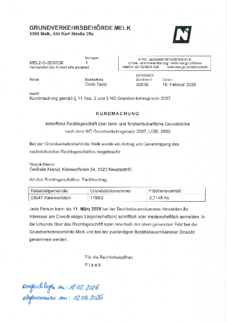 Kundmachung Grundverkehrsbehörde Melk v. 18.2.2026.pdf