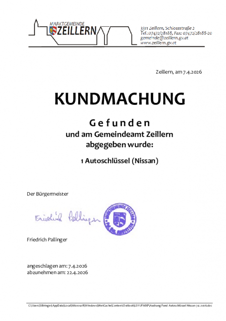 Aushang Fund Autoschlüssel Nissan 7.4.2026.pdf