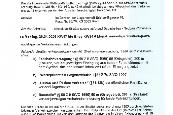 §90 StVO Edelweißgasse 10