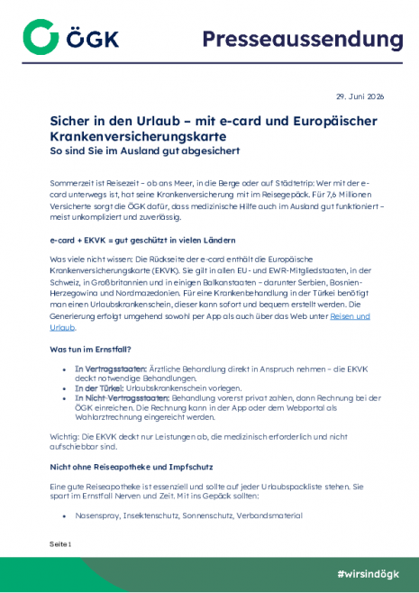 20260629_PA _ÖGK_Sicher in den Urlaub - mit e-card und Europäischer Krankenversicherungskarte.pdf