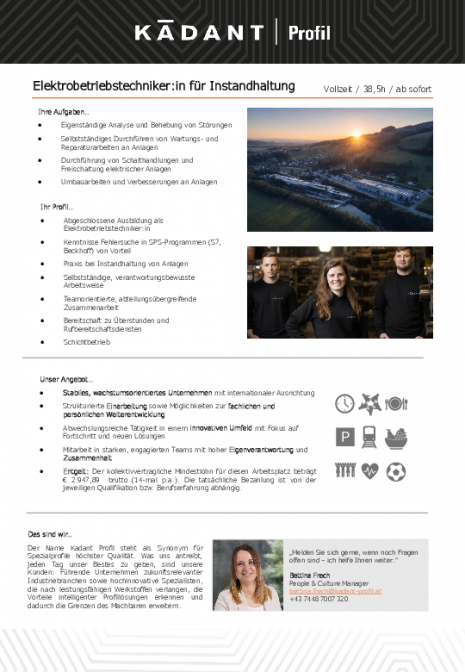 Stellenausschreibung_Elektrobetriebstechniker