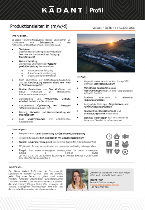 Stellenausschreibung_Produktionsleiter