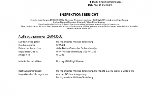 850 Wasseruntersuchungsbefund 2026 1 HJ