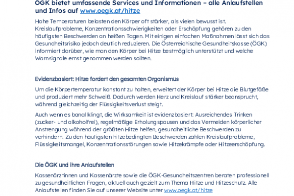 20260728_ÖGK informiert_Sicher durch die Hitzewelle