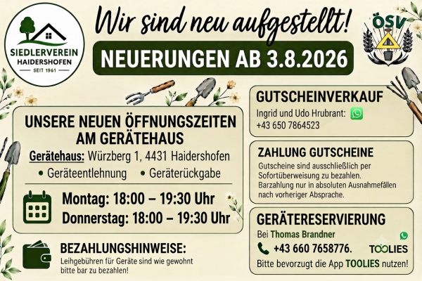Neuerungen_Siedlerverein