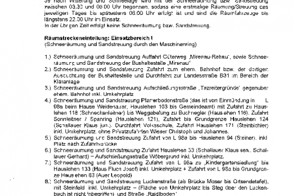 Kundmachung Räumplan