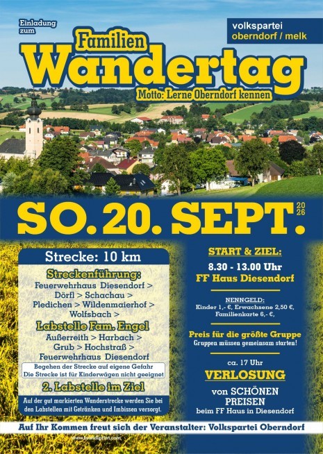 Plakat ÖVP Wandertag 2026