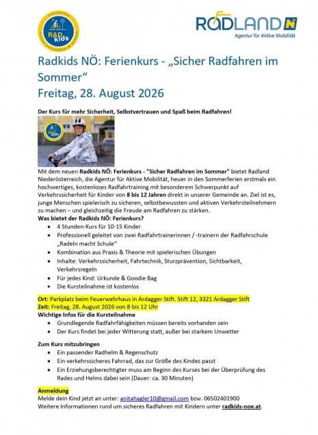 Radkids Ferienkurs