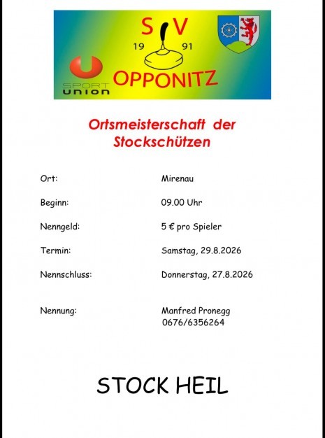 Ortsmeisterschaft Stockschützen