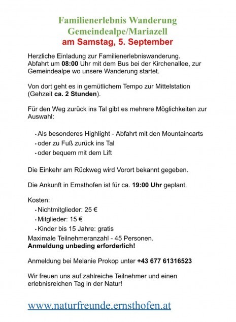 Gemeindealpe/Mariazell Wanderung