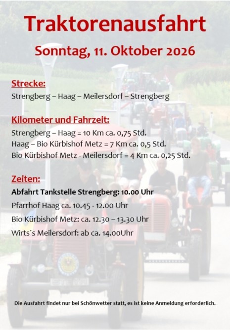 Traktorausfahrt