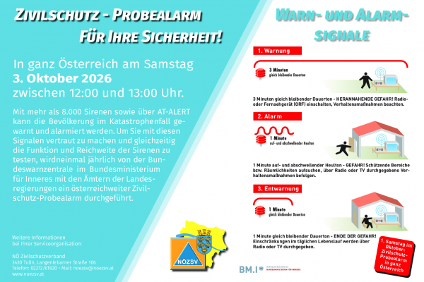 Plakat Zivilschutz Probealarm Quer 20261