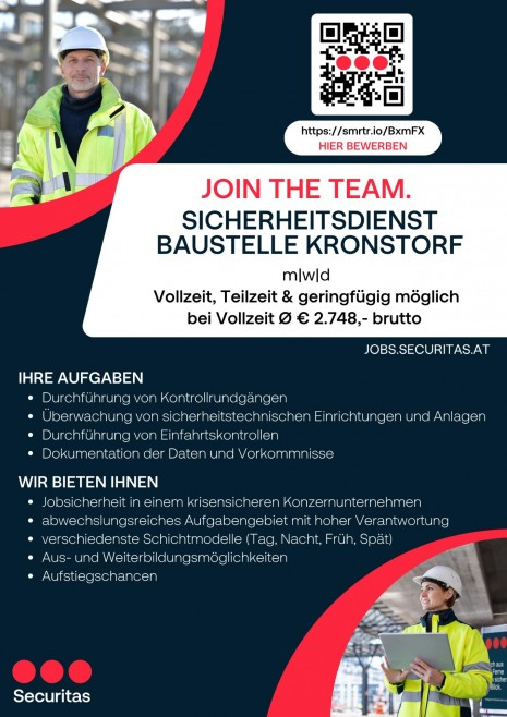 Flyer Baustellwachdienst Kronstorf A4