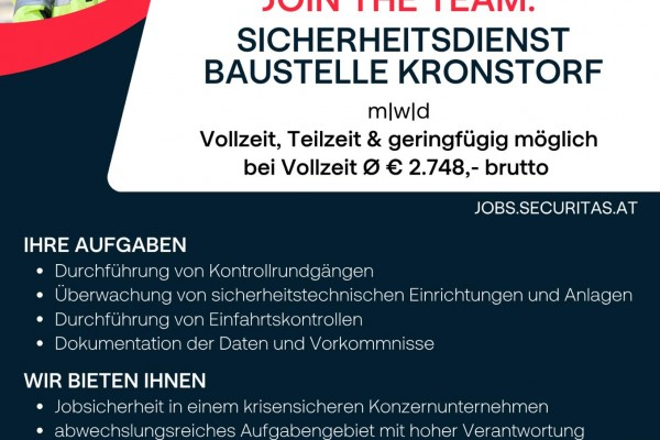 Flyer Baustellwachdienst Kronstorf A4