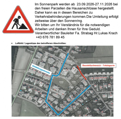 Baustelle_Umleitung Sonnenpark ab 23092026