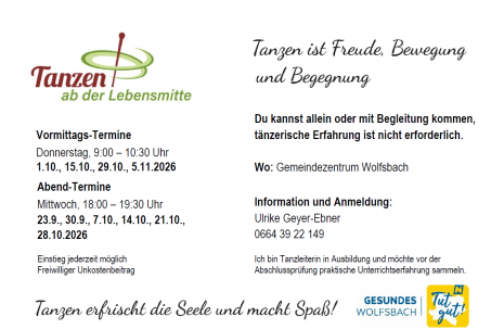 Tanzen ab der Lebensmitte